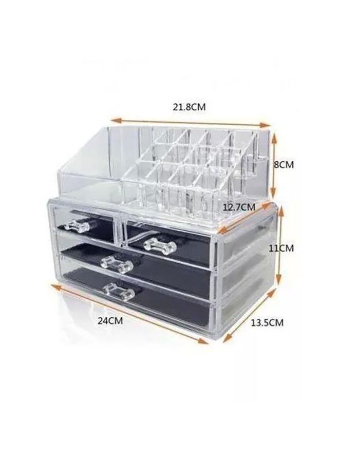 Makeup Organizer Box Clear - Image 3