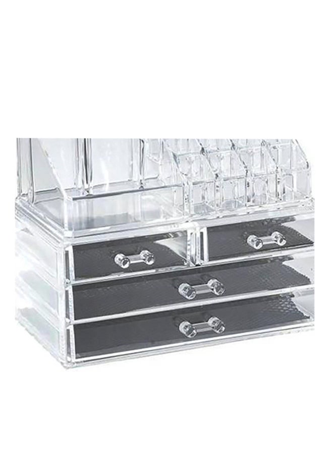 Generic Acrylic Makeup Organizer With Mirror Clear  - Image 2