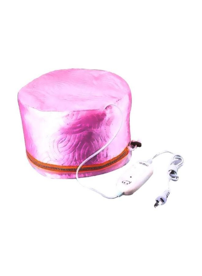 قبعة حرارية وردي/أبيض