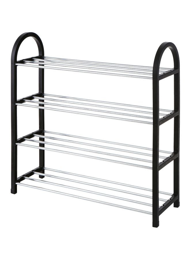 Generic 4-Tier Shoe Rack Organizer Black/Silver - Image 1