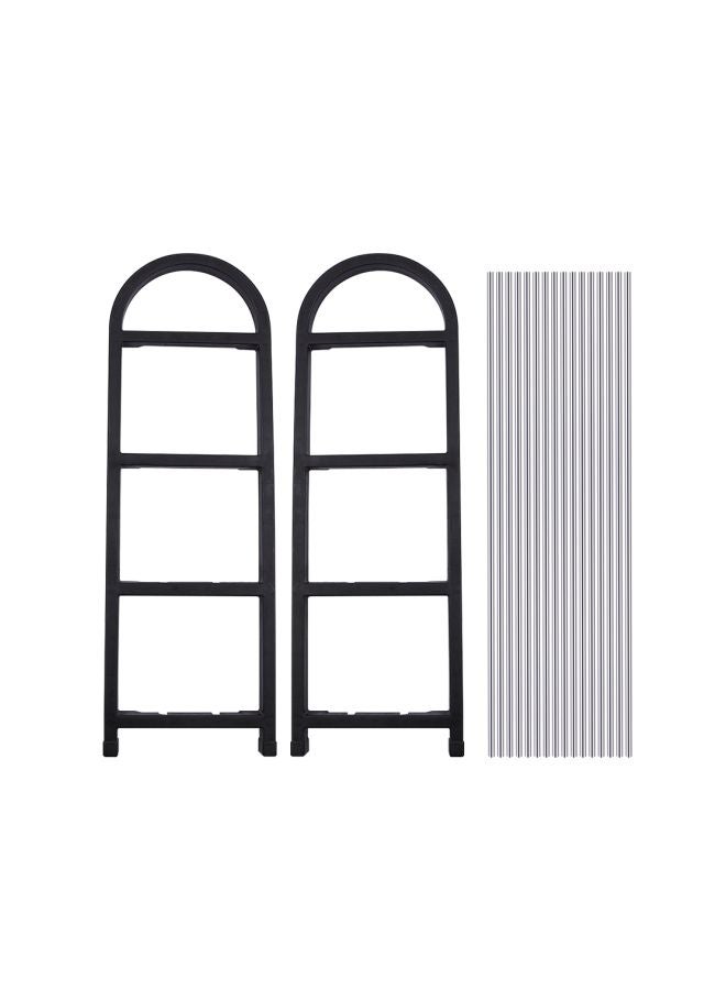 Generic 4-Tier Shoe Rack Organizer Black/Silver - Image 5