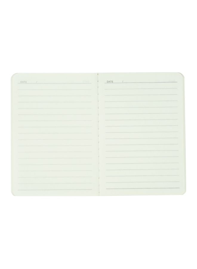 Horizontal Striped A6 Notebook Grey/White