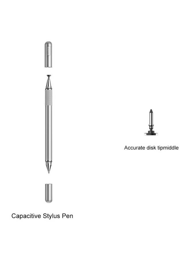 Baseus - Golden Cudgel Capacitive Stylus Comfortable with Smartphones, Tablets, Navigation, Touch Screen Computer Silver - Image 1