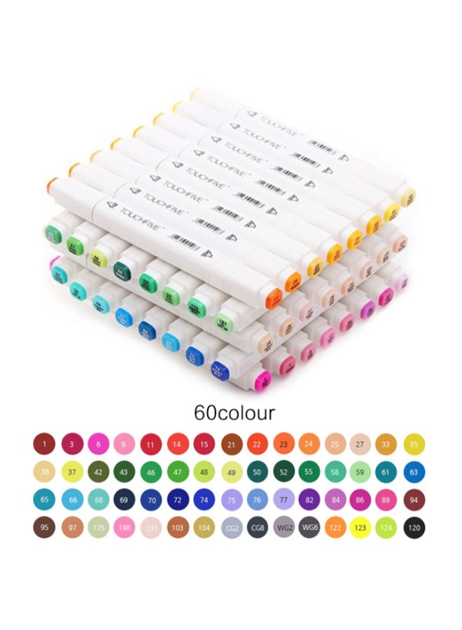 Generic 60-Piece Sketch Pen Set Multicolour  - Image 2
