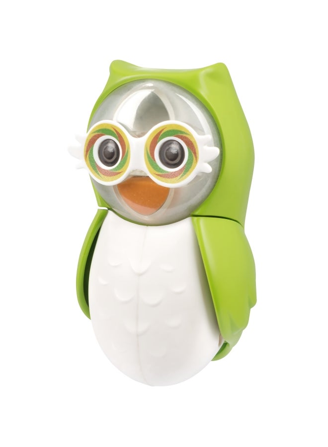 Flipper Fun Animal Owl Toothbrush Cover, One Touch Open & Close, Suction Cup Toothbrush Holder for Mirrors Glass or Tiles, Dust-Proof, Adorable Easy to Use, Green/White- FLR-OWL-ETY Green/White 10x5.5x15cm - Image 3