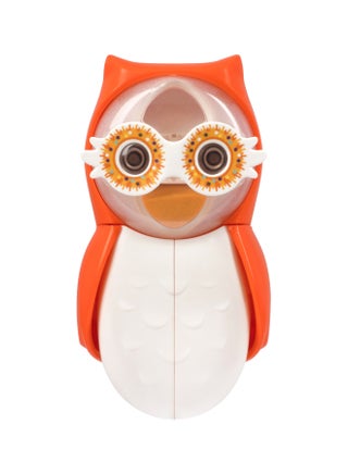Flipper Fun Animal Owl Toothbrush Cover, One Touch Open & Close, Suction Cup Toothbrush Holder for Mirrors Glass or Tiles, Dust-Proof, Adorable Easy to Use, Orange/White- FLR-OWL-HTY Orange/White 10x5.5x15cm - v1566485588/N29184985A_1