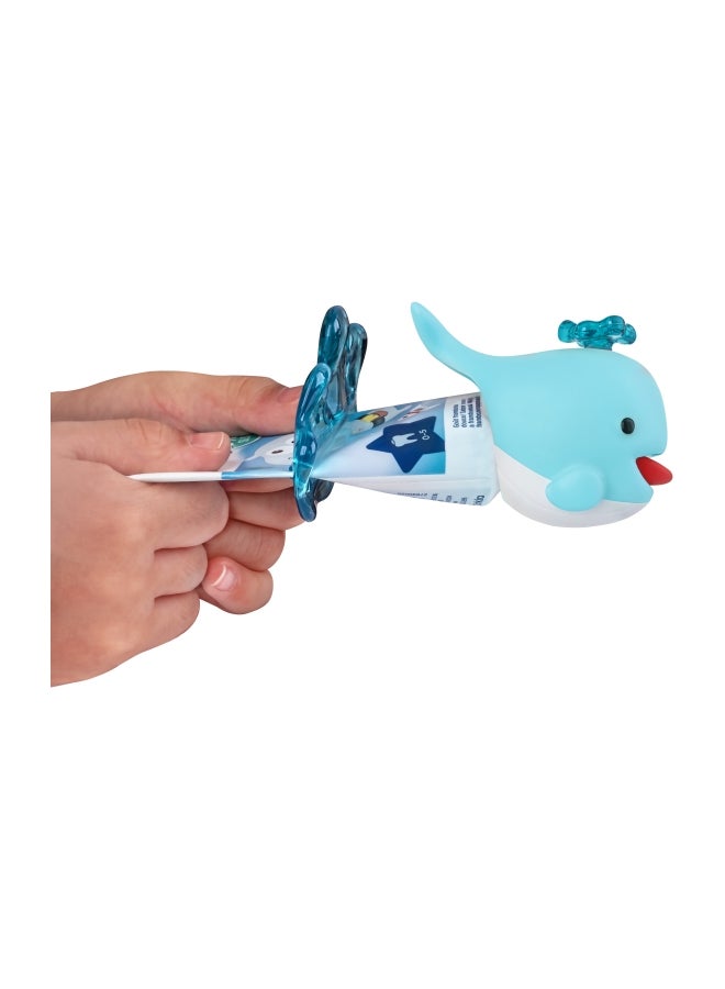 Flipper Flipper Whale Blue Toothpaste Squirter for Kids, Fun and Easy Toothpaste Dispenser, Flipper Squeezer Works Well On Most Toothpaste Tubes, Easy to use- FLR-WHL-BLU Blue/Pink 10x5.5x15cm  - Image 4