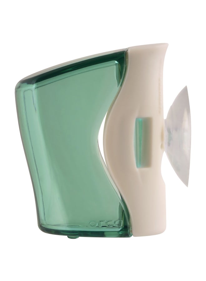 Flipper Toothbrush Holder Case with Suction Cup, 2 Pcs (Floral Pink/Mountain Green) Wall Toothbrush Holder with Cover Case for Kids- FLR-BS-PN-GN Pink/Green 10x5.5x15cm - Image 3