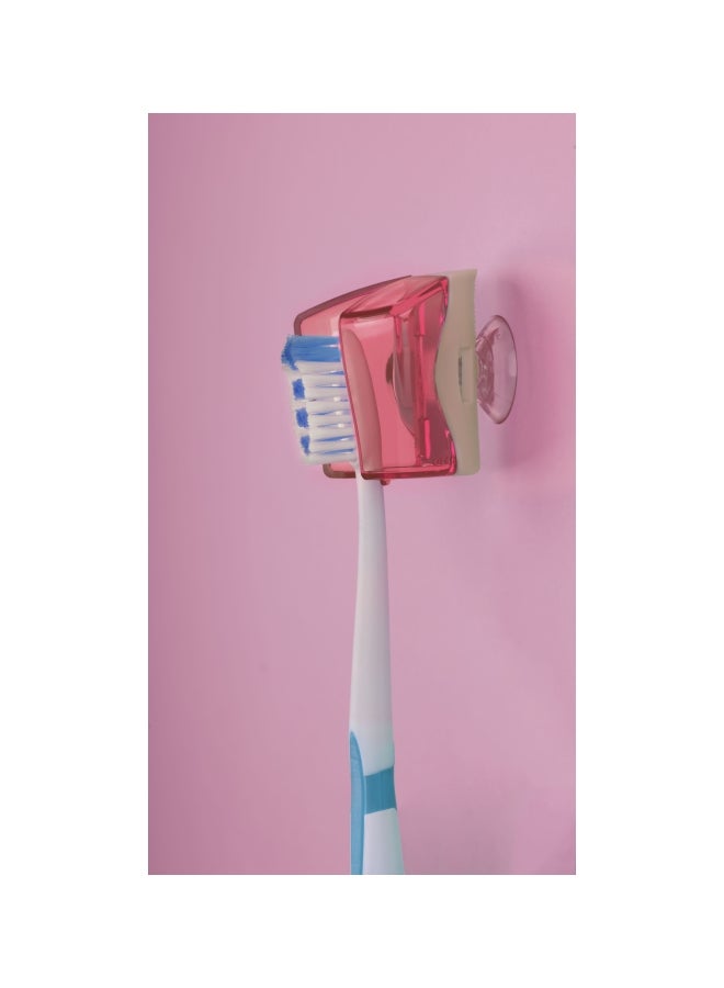 Flipper Toothbrush Holder Case with Suction Cup, 2 Pcs (Floral Pink/Mountain Green) Wall Toothbrush Holder with Cover Case for Kids- FLR-BS-PN-GN Pink/Green 10x5.5x15cm - Image 5