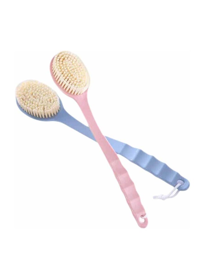 طقم فرش لحك الظهر من قطعتين أزرق/ وردي/ أبيض 35سم