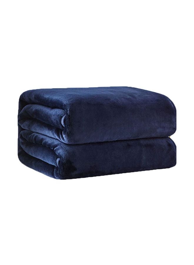 BeddingWish Fleece Blanket Sheet polyester Blue 180x200cm - Image 1