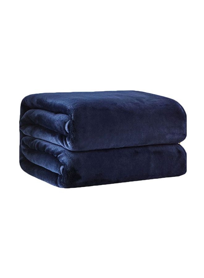 BeddingWish Fleece Blanket Sheet Polyester Blue 200x230centimeter - Image 1