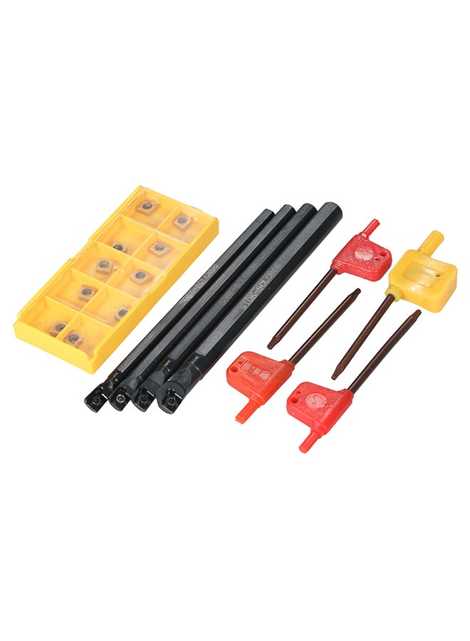 Generic 18-Piece Carbide Insert Turning Tool Set Multicolour 