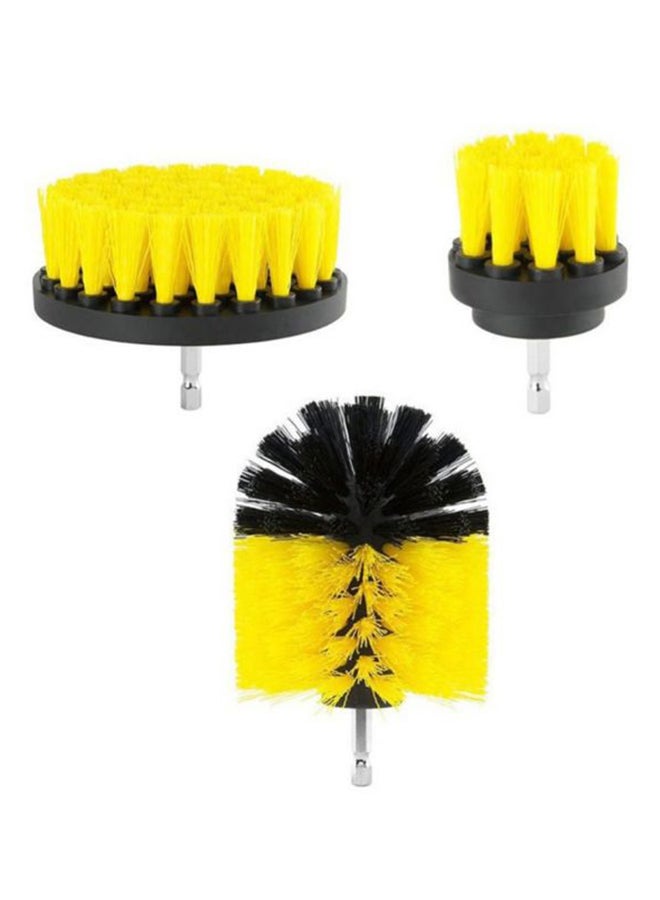 Generic 3 Piece Set Medium Hard Brush Drill Attachment Brush 