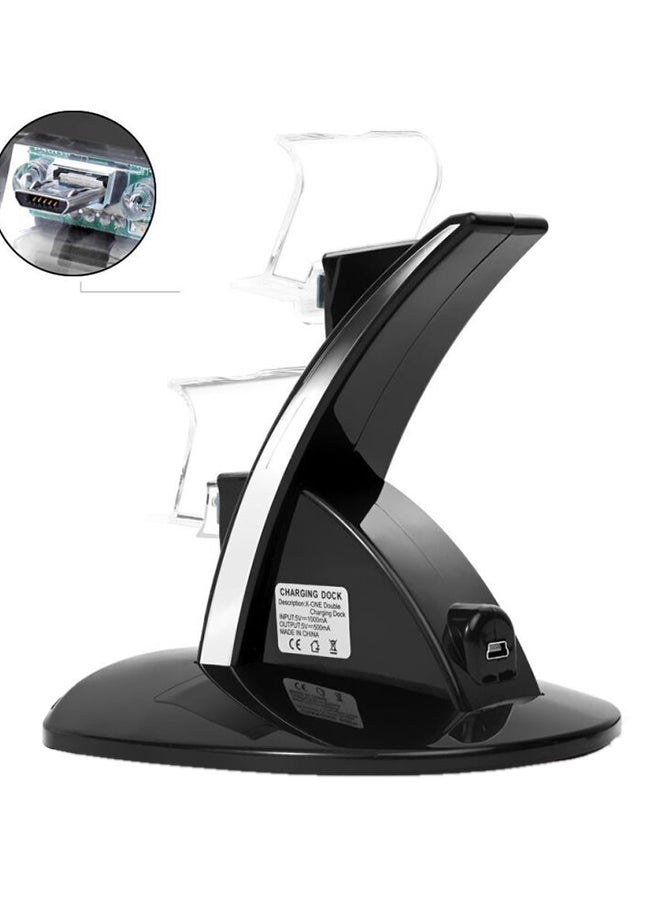 USB LED Charging Dock For PS4 Gamepad Black