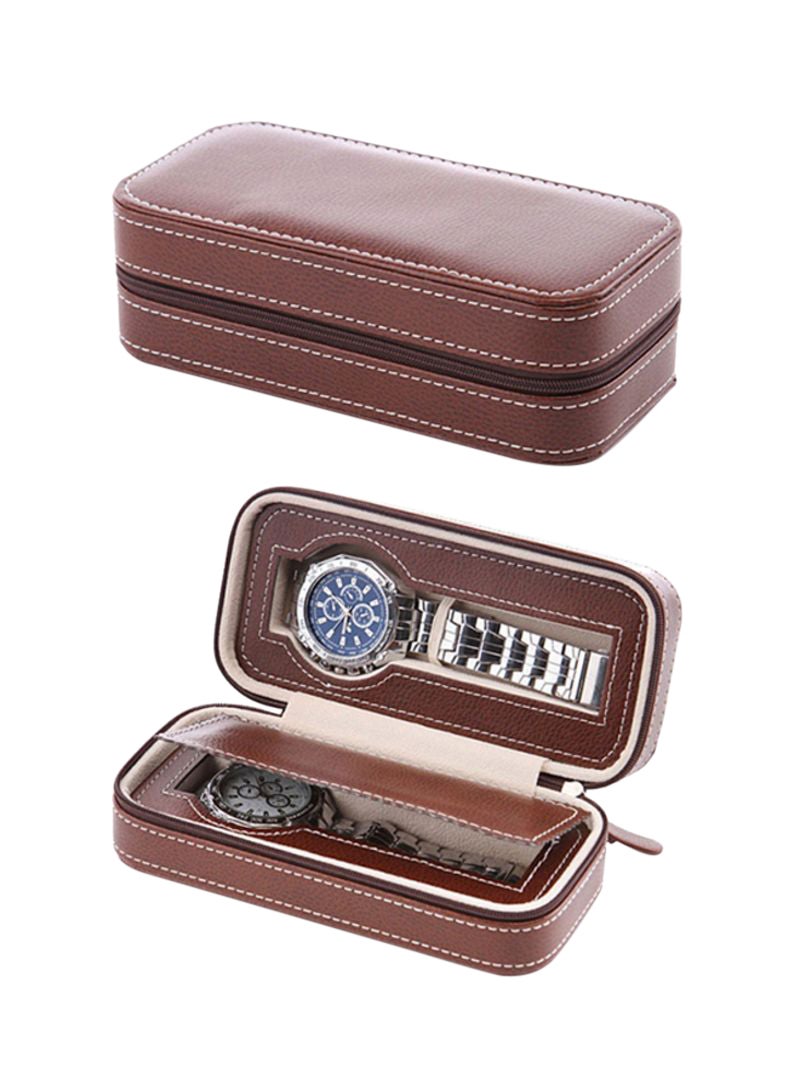 Sanda 2-Grid PU Leather Watch Box QJ1535C2 - Image 2