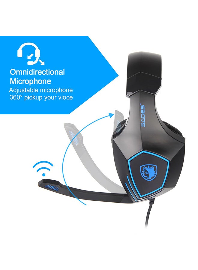 Over-Ear Wired Gaming Headphone With Microphone For PlayStation 4