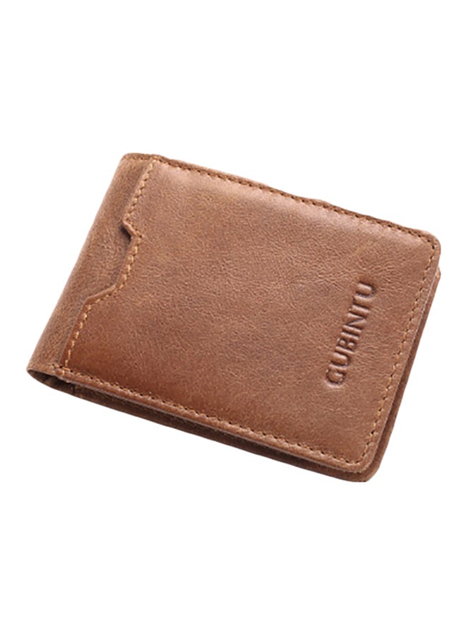 GUBINTO Leather Money Clip Wallet Brown - Image 1