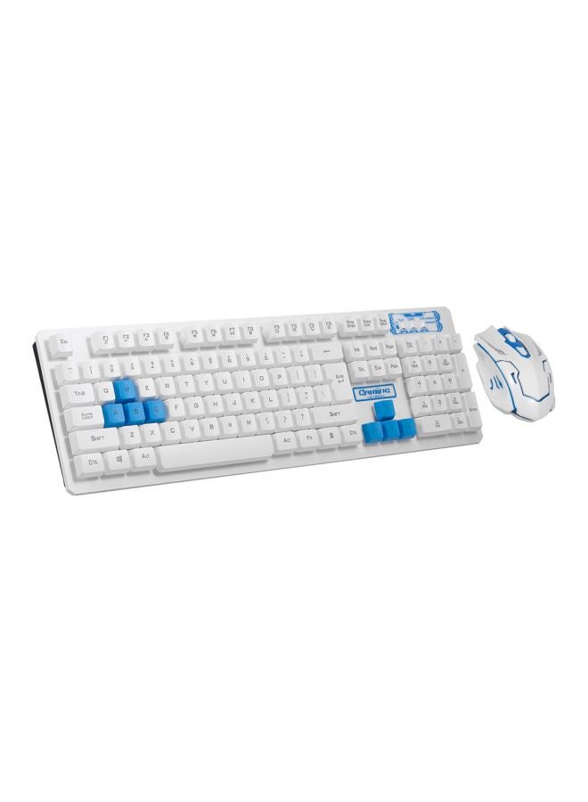 Wireless Keyboard And Mouse Set White/Blue  - Image 2