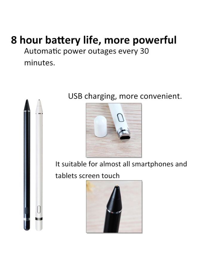 Portable High Precision Ultra Fine Stylus Pen White  - Image 4