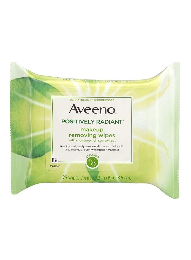 Aveeno Positively Radiant Makeup Removing Wipes Clear - Image 1