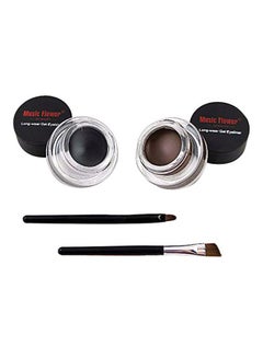 Music Flower 2-Piece Long-Wear Gel Eyeliner Set Black/Brown 