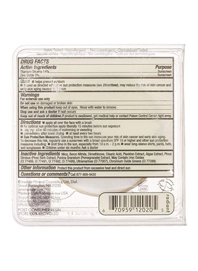 Jane Iredale PurePressed Base Mineral Foundation Refill SPF20 Radiant  - Image 2