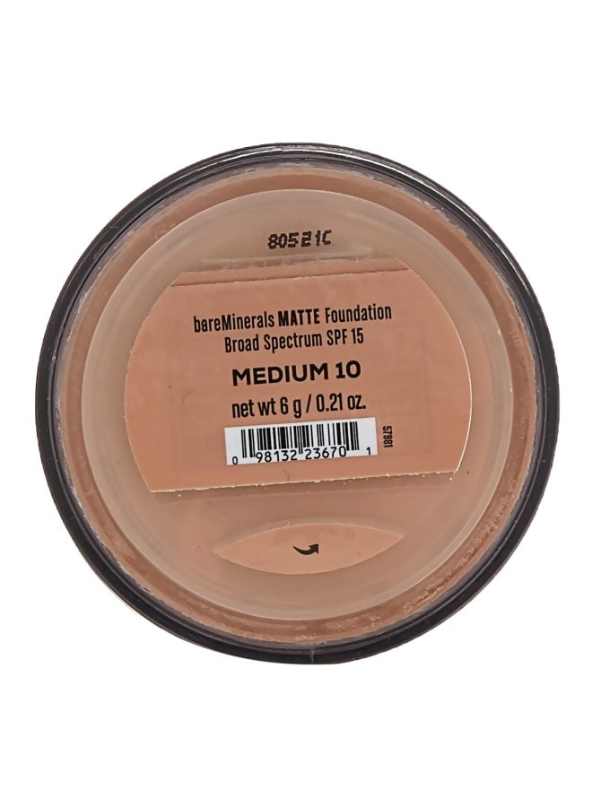 بير ماينرالز كريم أساس بلمسة نهائية غير لامعة بعامل الحماية من الشمس 15 واسع الطيف ميديام 10 - Image 2