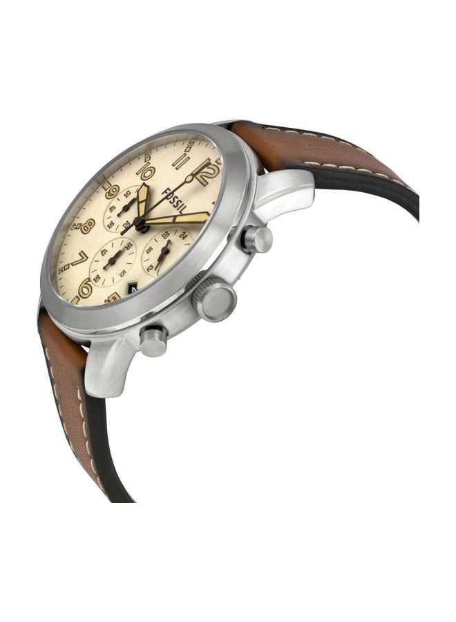 فوسيل ساعة يد كرونوجراف بايلوت 54 مقاومة للماء طراز FS5144 للرجال - Image 3