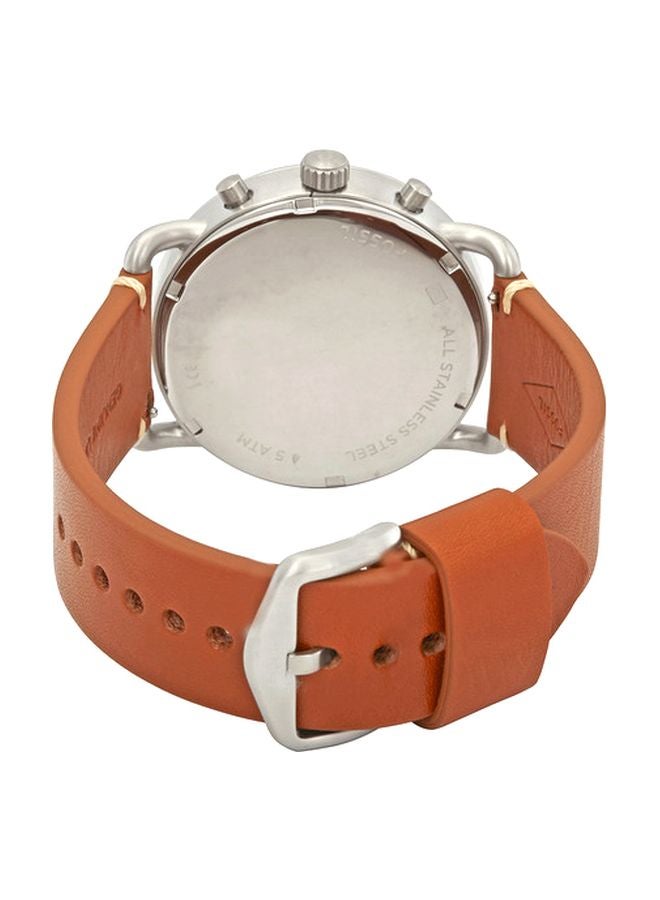 FOSSIL - Men's Leather Chronograph Watch FS5401 - Image 1