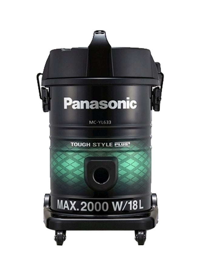 باناسونيك مكنسة كهربائية 2000 وات 18 L 2000 W MC-YL633 أسود/أخضر - Image 1