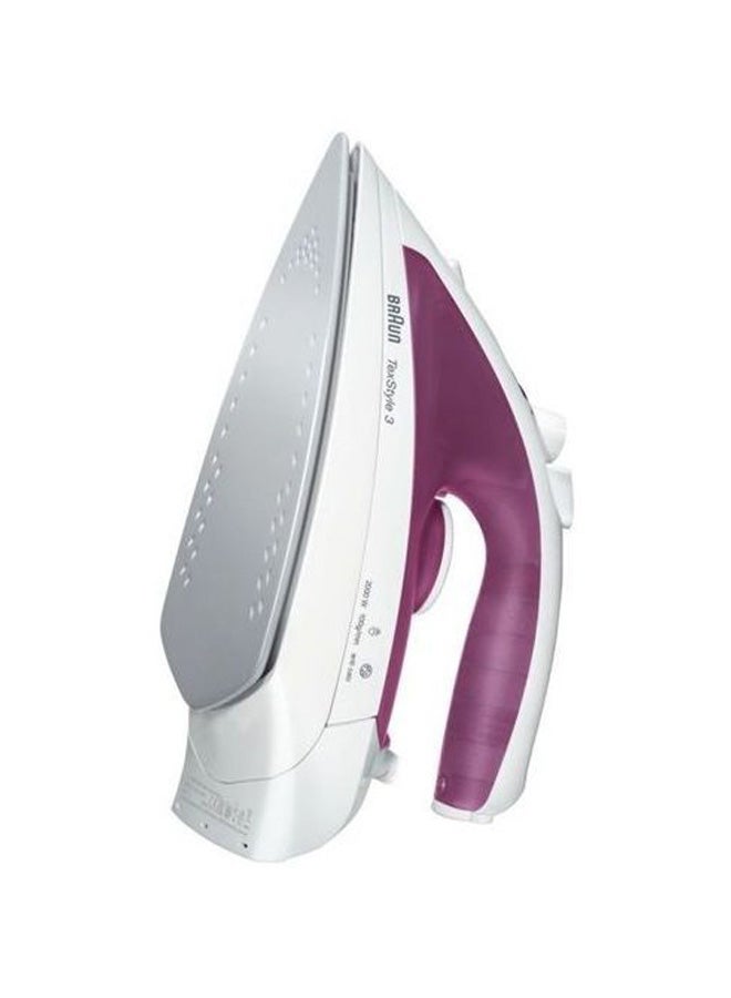 BRAUN - Texstyle 3 Steam Iron 2000 W 2000.0 W TS320C White/Violet - Image 1