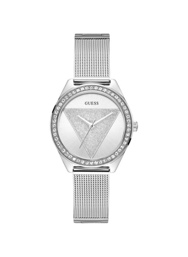 جس ساعة يد بعقارب وسوار من الستانلس ستيل طراز W1142L1 للنساء - Image 1