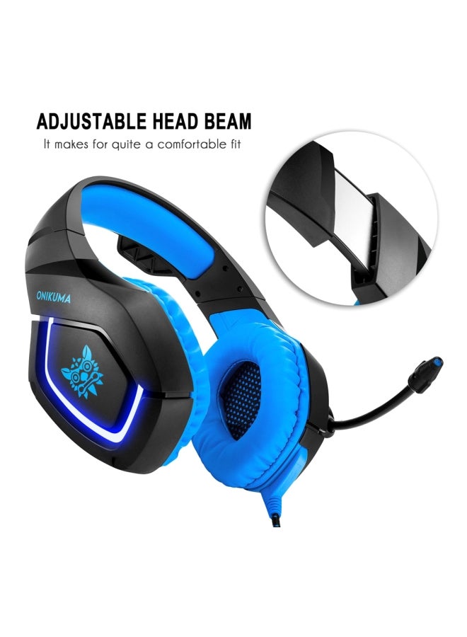 onikuma Wired Over-Ear Gaming Headset With Mic For PS4/PS5/XOne/XSeries/NSwitch/PC - Image 2