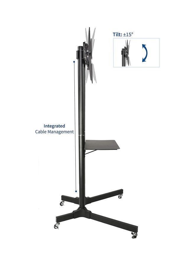 Generic - Rolling TV Cart With Mobile Stand Black - Image 1