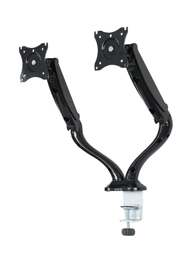 Dual LCD Desk Mount Stand Black/Silver - Image 1