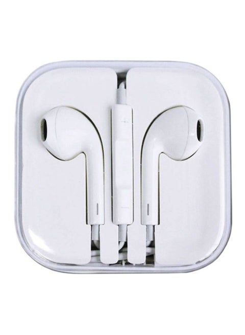 Wired In-Ear Earphones With Mic For Apple iPhone White