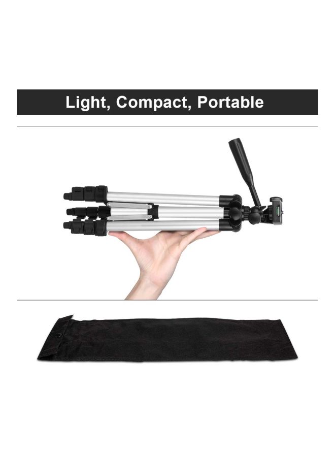 Portable Tripod Stand Silver/Black - Image 2