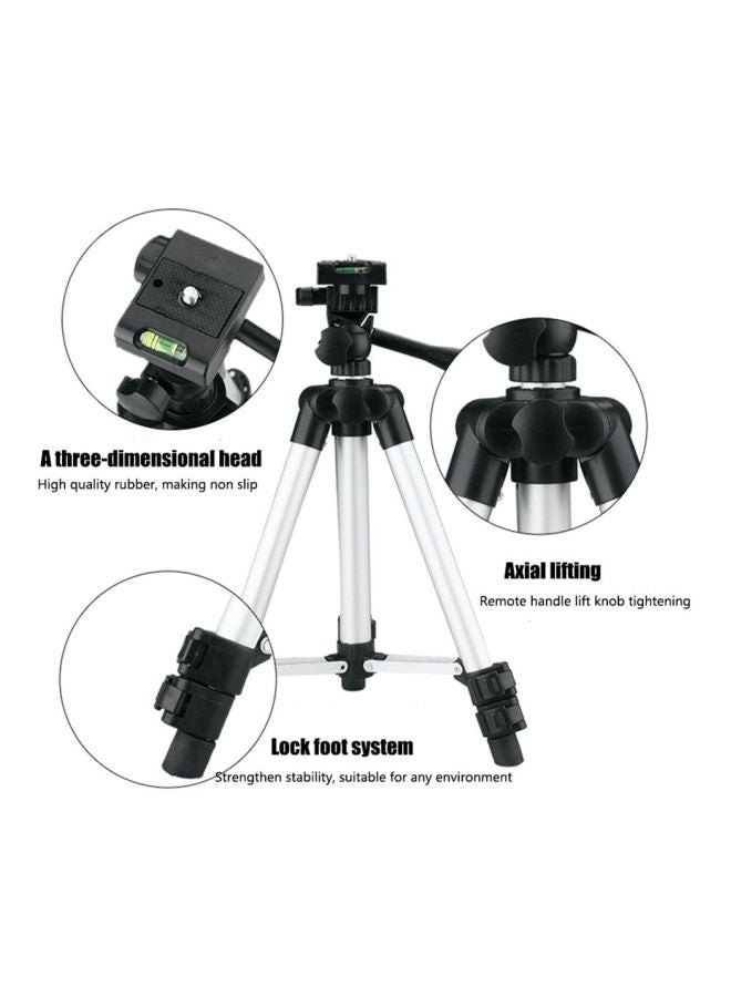 حامل ثلاثي القوائم بتصميم محمول مصنوع من الألومنيوم أسود/ فضي - Image 2