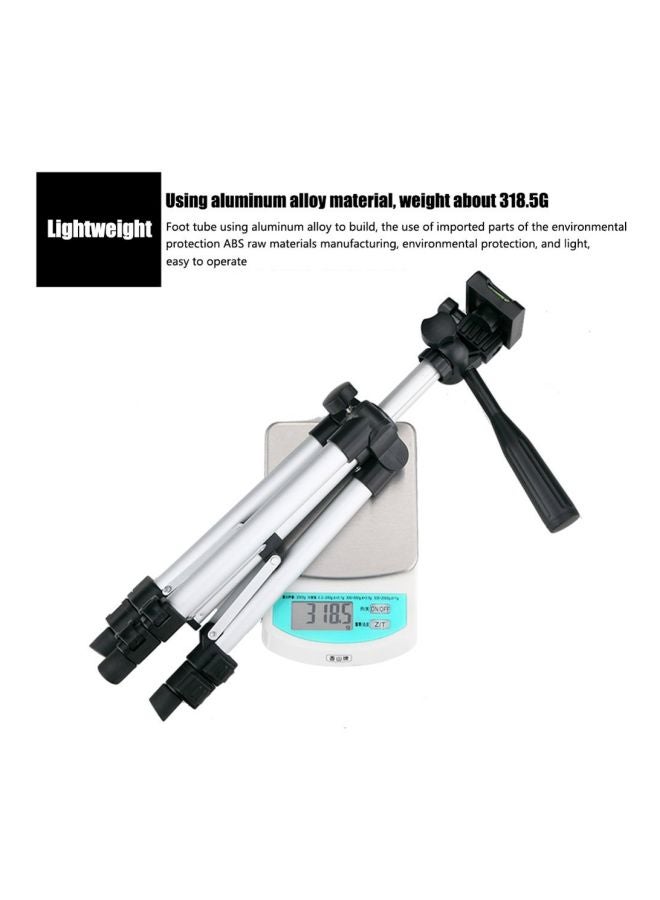 حامل ثلاثي القوائم بتصميم محمول مصنوع من الألومنيوم أسود/ فضي - Image 3