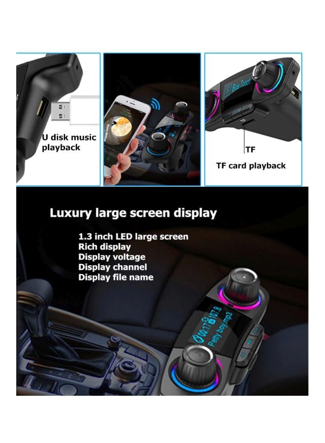 Wireless In-Car Bluetooth FM Transmitter BT-06 Black  - Image 3