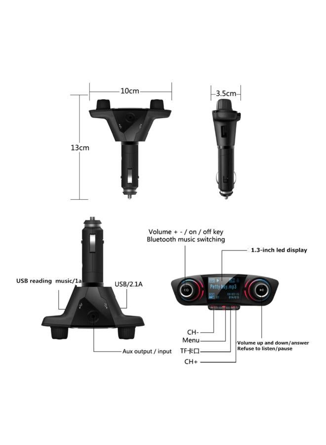 Wireless In-Car Bluetooth FM Transmitter BT-06 Black  - Image 2
