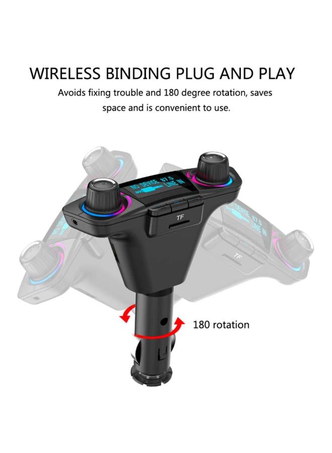Wireless In-Car Bluetooth FM Transmitter BT-06 Black  - Image 4