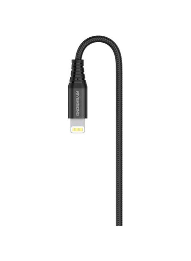 RIVERSONG Lightning Data Sync Charging Cable Black  - Image 2