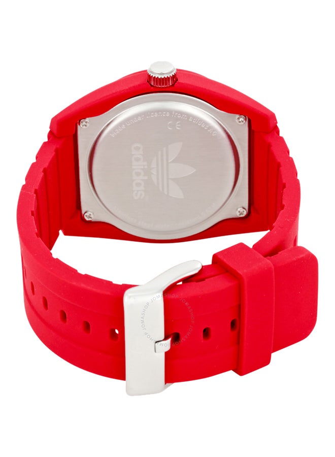 اديداس ساعة يد كوارتز بعقارب من سانتياغو طراز ADH6168 - قياس 42 مم - لون أحمر للرجال - Image 2