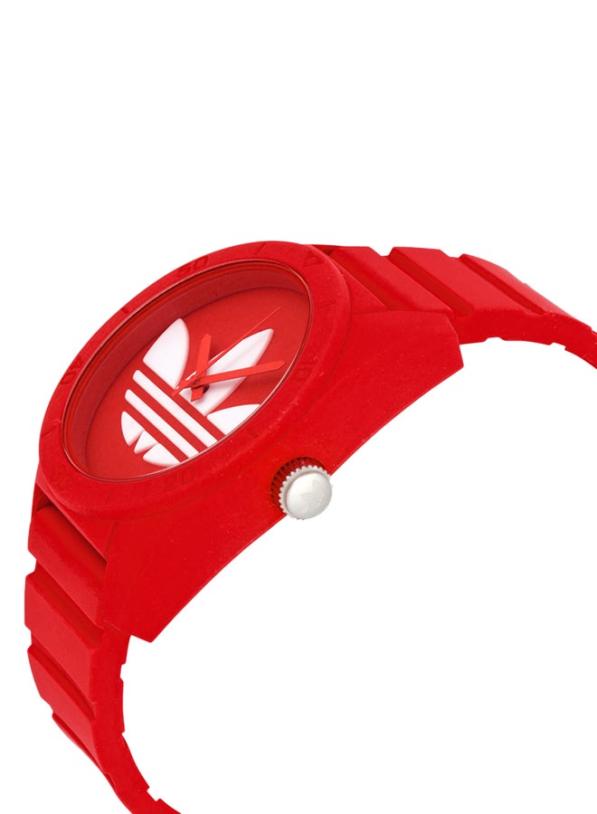 اديداس ساعة يد كوارتز بعقارب من سانتياغو طراز ADH6168 - قياس 42 مم - لون أحمر للرجال - Image 3