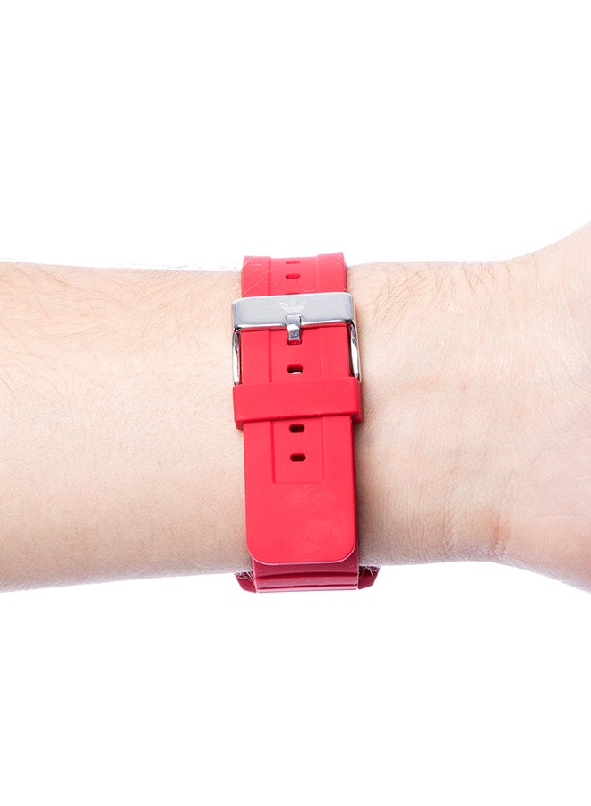 اديداس ساعة يد كوارتز بعقارب من سانتياغو طراز ADH6168 - قياس 42 مم - لون أحمر للرجال - Image 4