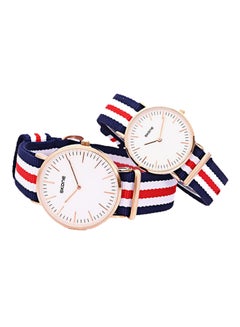 SKONE unisex Water Resistant Nylon Analog Couple Watch Set 6165  - Image 3