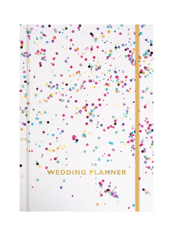 دفتر ملاحظات يحمل عبارة "Wedding Planner" أبيض/ ذهبي/ أحمر