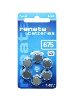 Renata 6-Piece Zinc Air Hearing Aid Battery 